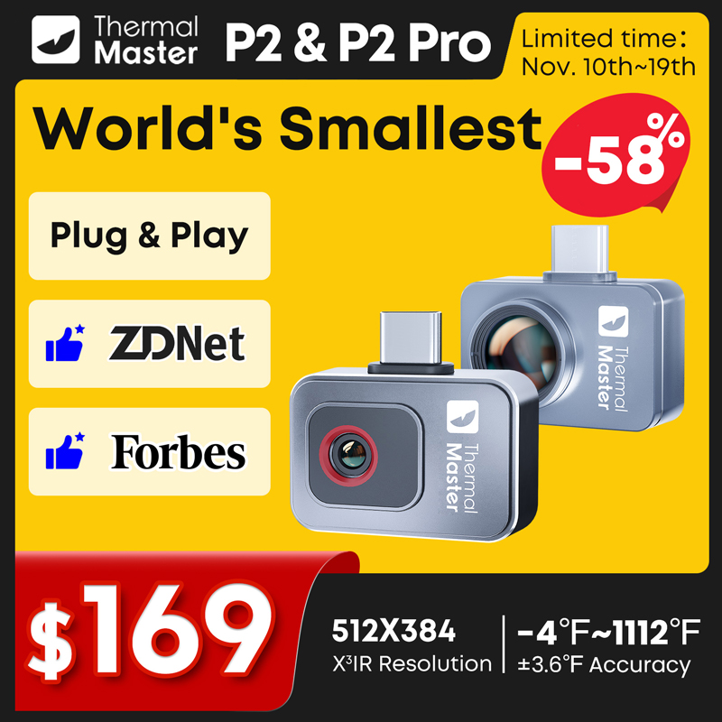 Infiray P2 Pro Macro Lens - Тепловизор P2/P2Pro с 15-кратным зумом, инфракрасная