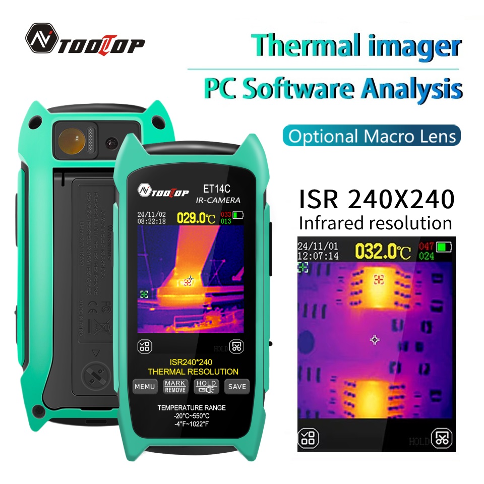 Nf 521 Thermal Imaging Camera - TOOLTOP ET14C 2,8-дюймовый тепловизор 25 Гц