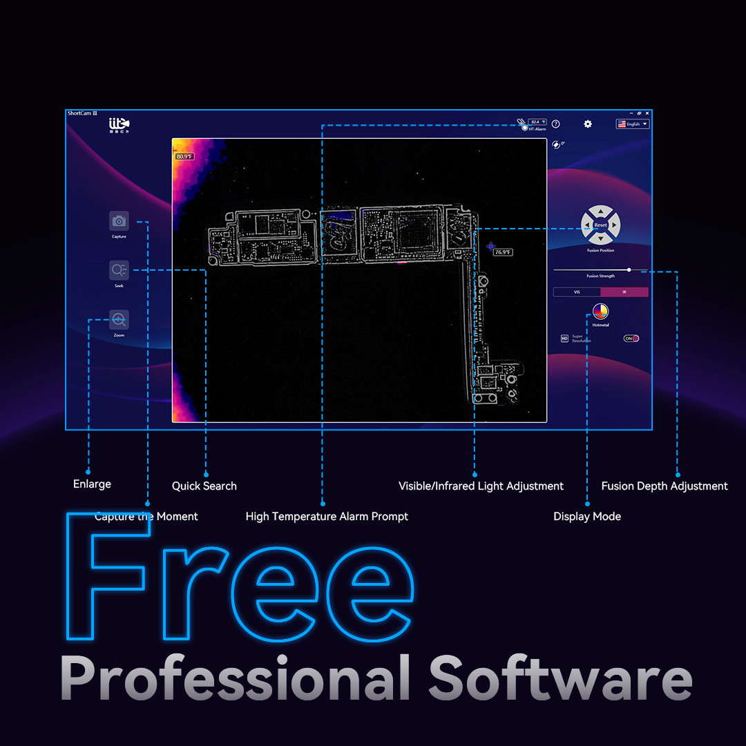 LANGCHI 6th Shortcam Lite Инфр – обзор и цена Shortcam Thermal Imaging Pcb