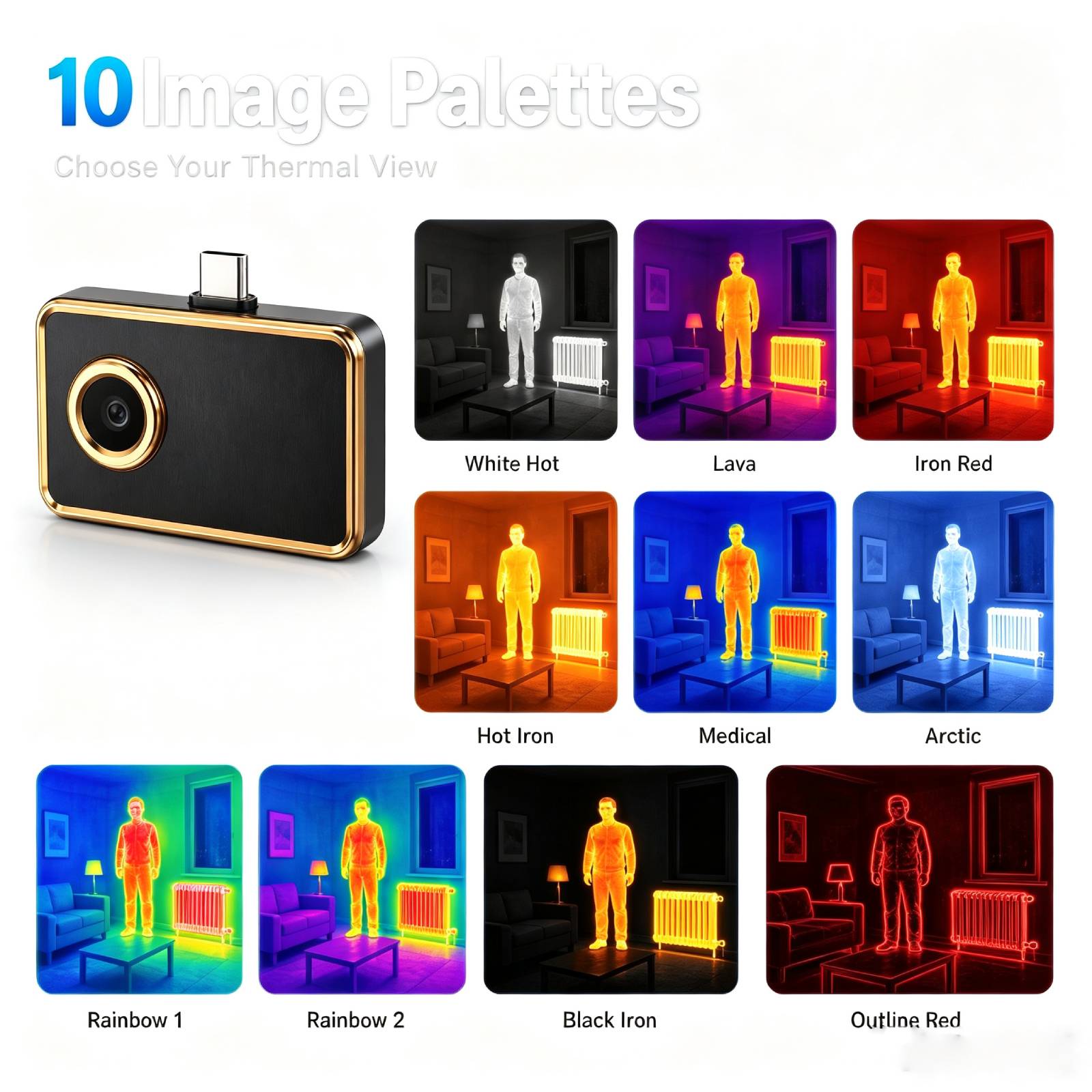 Тепловизор с ИК-разрешением 25 – обзор и цена Thermal Imaging Camera 256X192