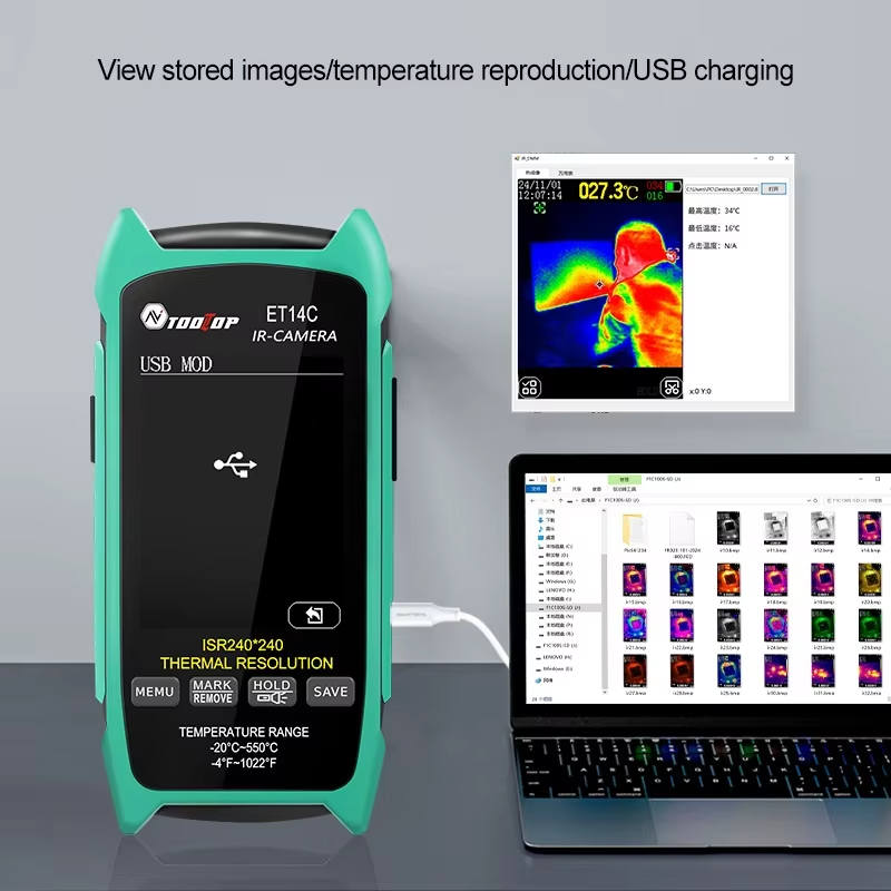 TOOLTOP ET14C 2,8-дюймовый теп – обзор и цена Nf 521 Thermal Imaging Camera